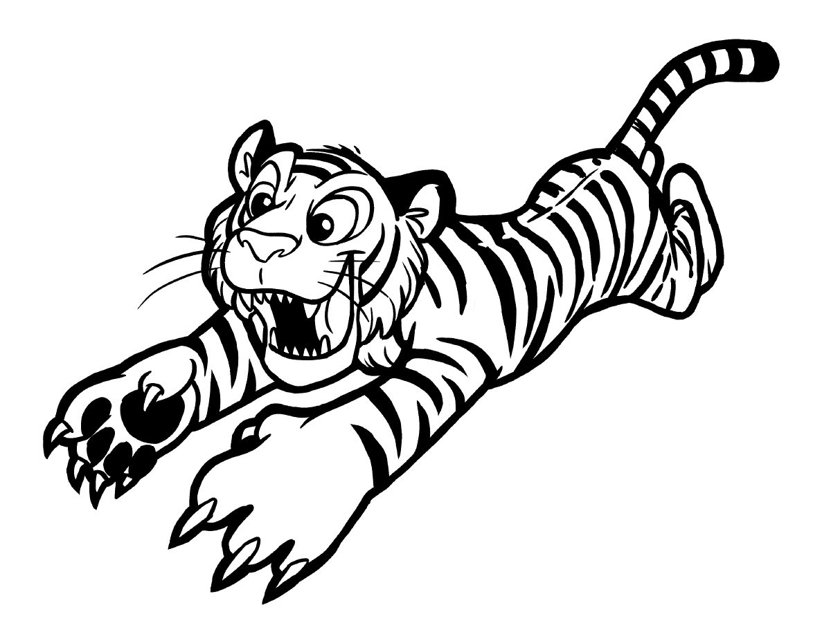 Dibujo de tigre atacando Imágenes y fotos